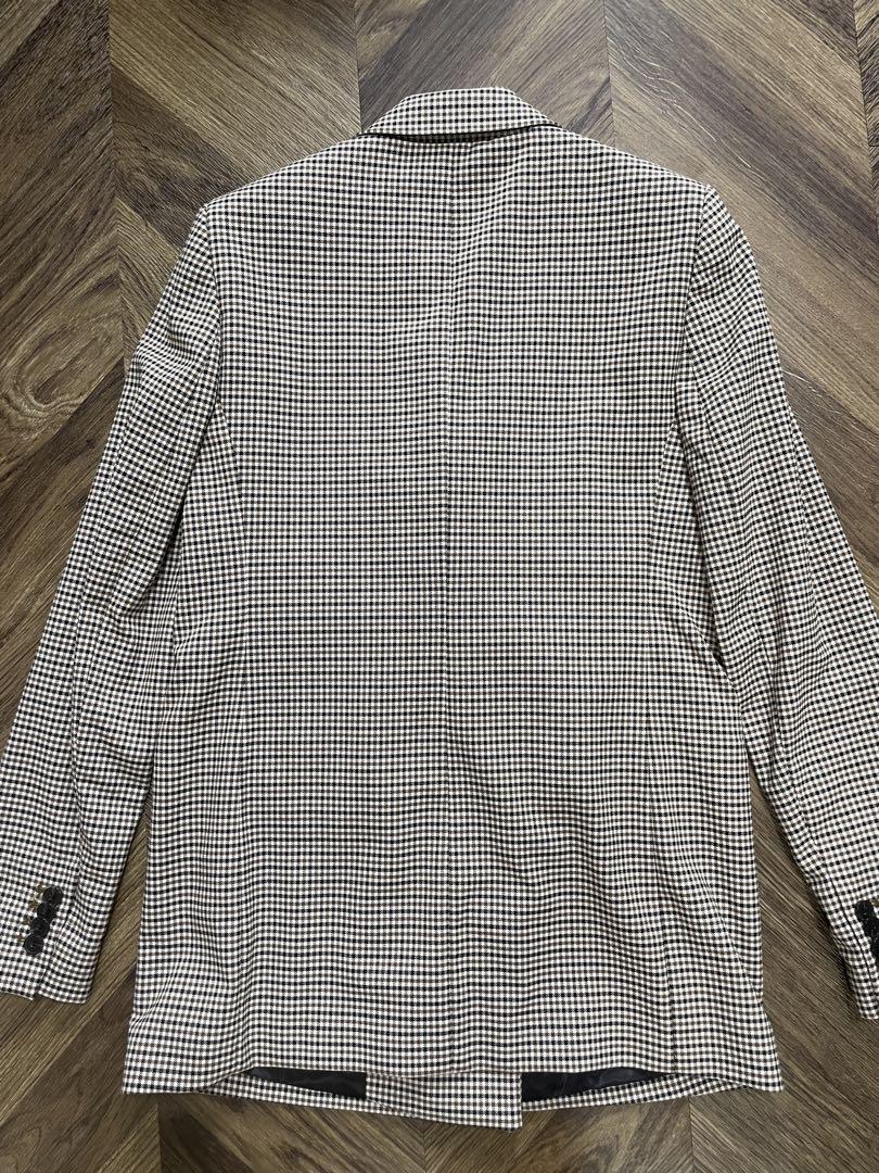 ZARA チェック柄 ダブルブレストジャケット S - メルカリ