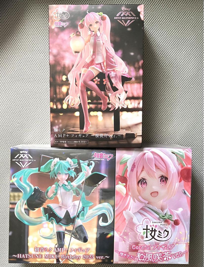 【未開封】初音ミク フィギュア プライズ品　まとめ売り　桜ミク 新品未開封】 初音ミク&桜ミク プライズフィギュアまとめ売り