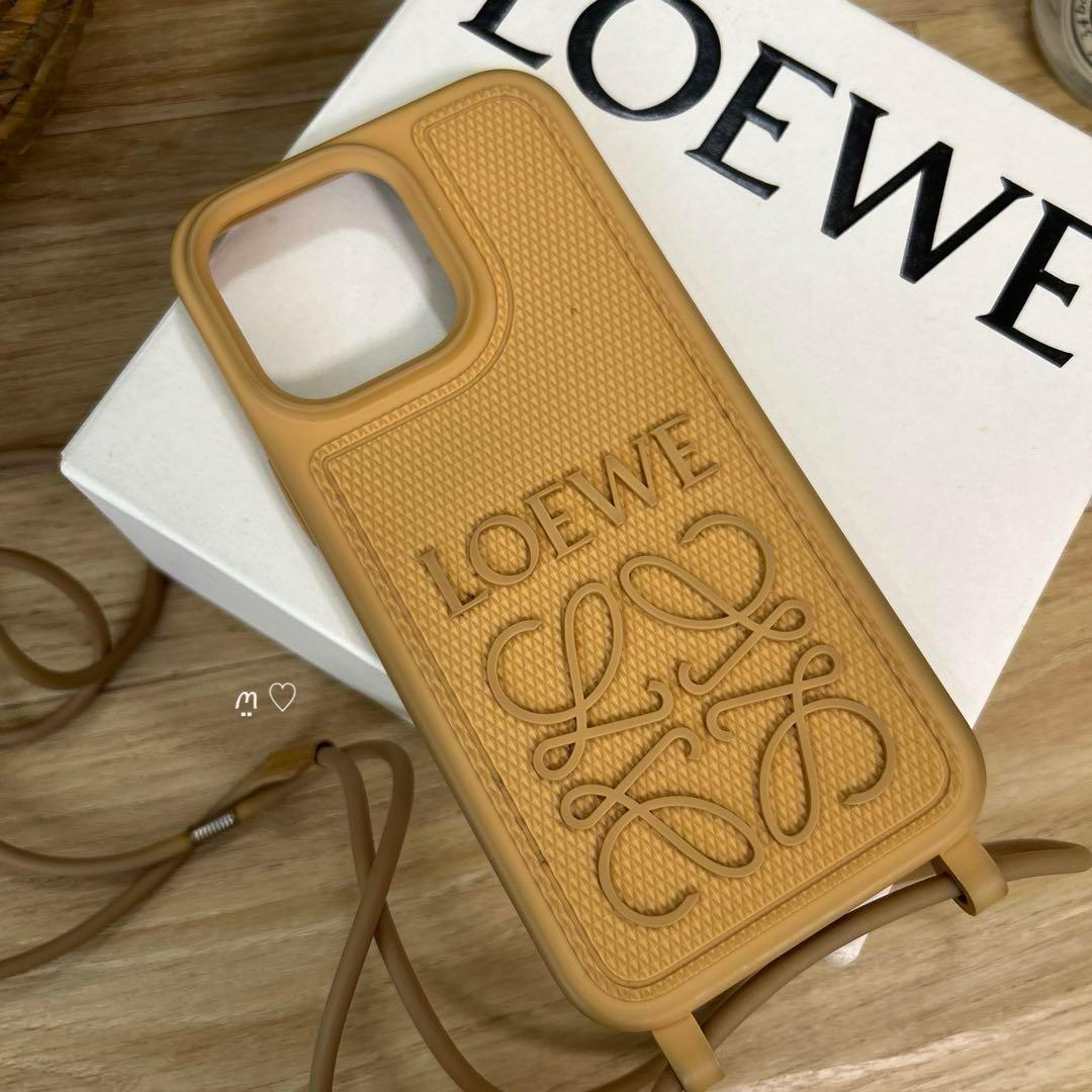 ロエベ　iPhone14 PRO MAXケース　スマホショルダー　アイフォン