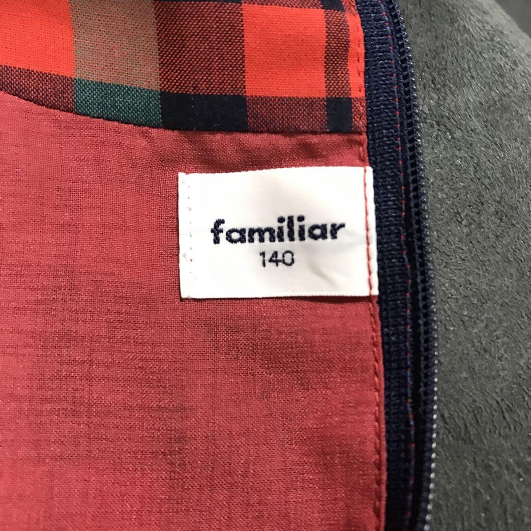 ファミリア　ワンピース　140 半袖　チェック　familiar