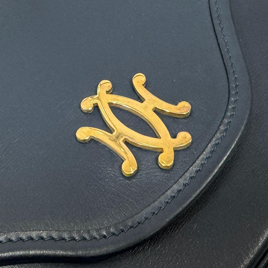 エルメス ダブルH ボックスカーフ ブルーネイビー エルメス ダブルH ボックスカーフ ブルーネイビー