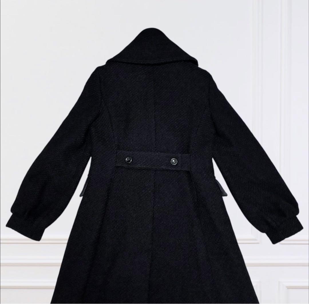 美品✨マックスマーラ 現行 白タグ ロングコート ダブル ラムウール 40 黒 美品✨マックスマーラ 現行 白タグ ロングコート ダブル ラムウール 40 黒