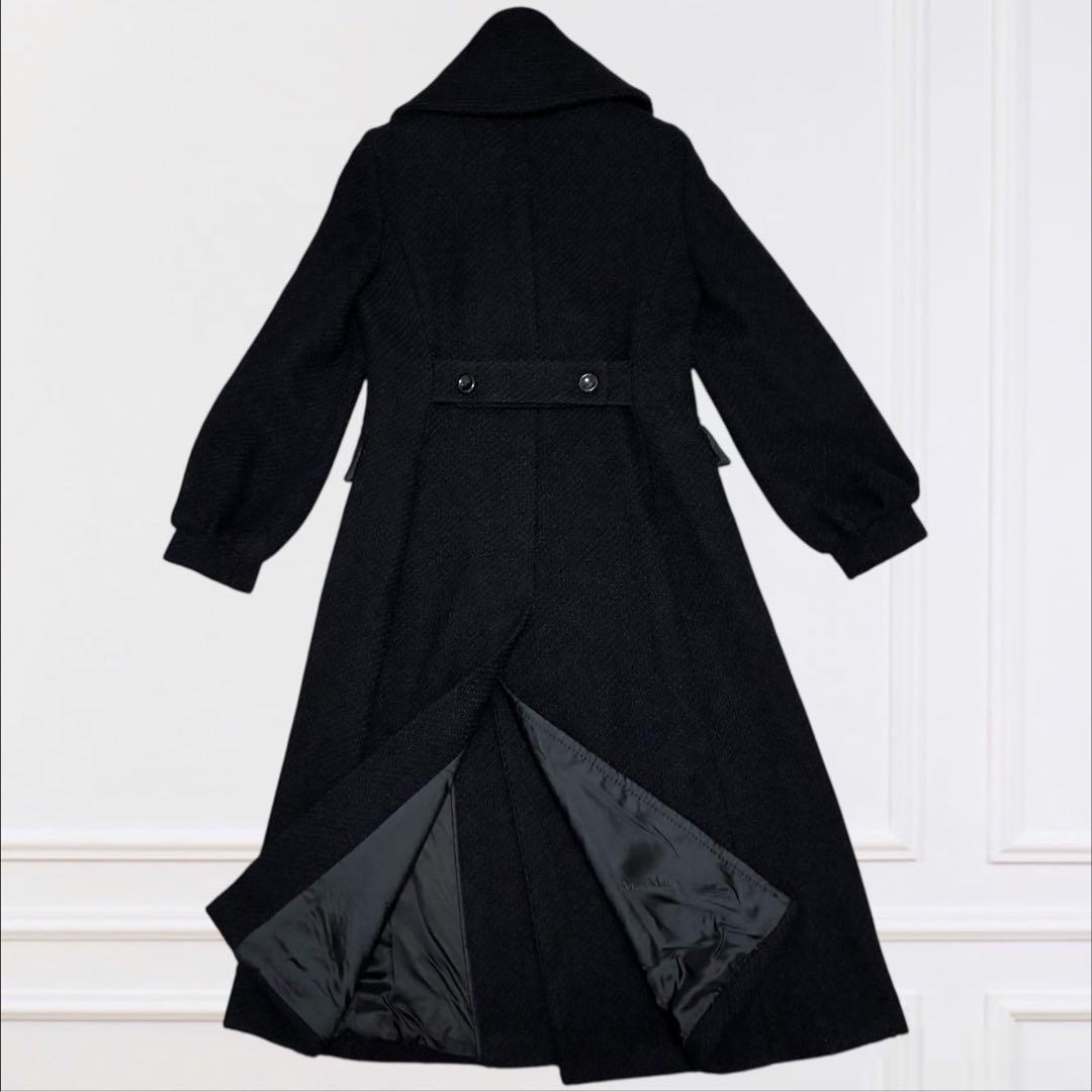 美品✨マックスマーラ 現行 白タグ ロングコート ダブル ラムウール 40 黒 美品✨マックスマーラ 現行 白タグ ロングコート ダブル ラムウール 40 黒
