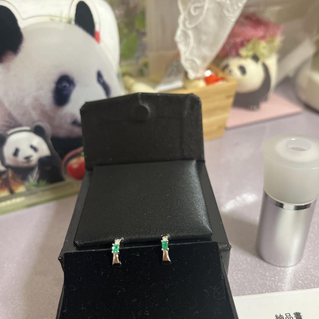 専用❣️新品未使用gstvPT950 エメラルド ピアリング 約0.10ct❣️