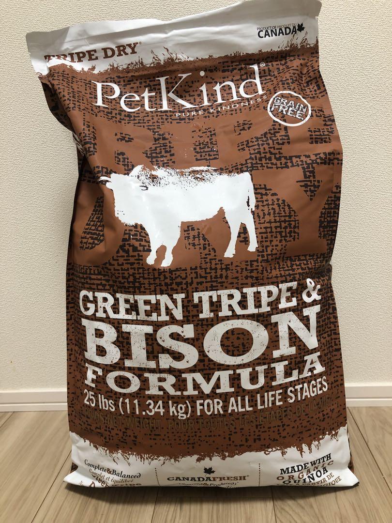 格安◎PetKind グリーントライプ＆バイソンフォーミュラ新品11.34kg