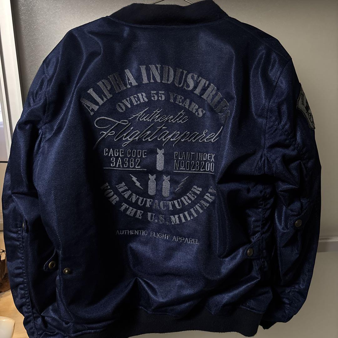 ALPHA INDUSTRIES MA-1メッシュジャケット ネイビー ALPHA INDUSTRIES MA-1 メッシュライディングジャケット - メルカリ