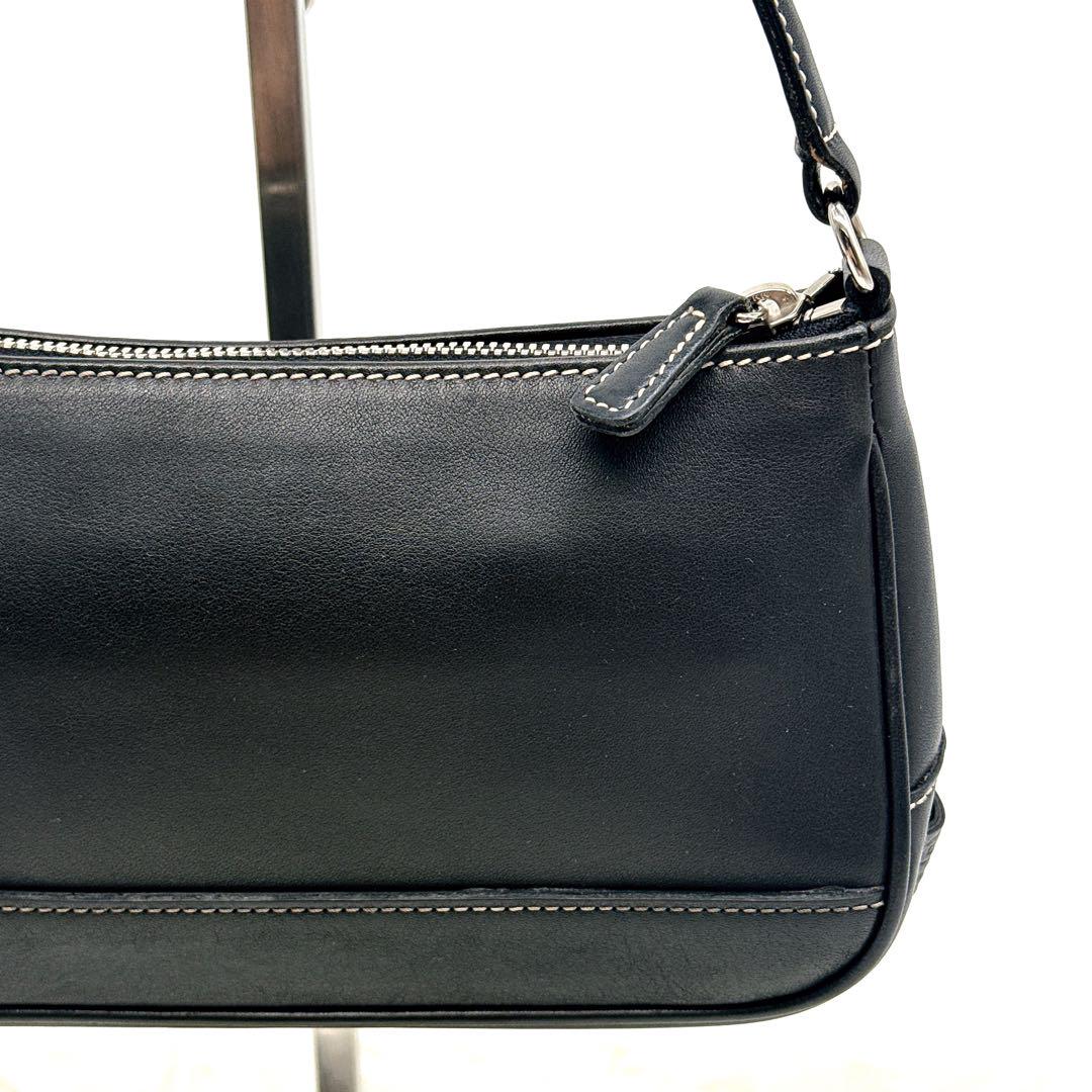 【希少色】COACH ハンドバッグ アクセサリーポーチ 肩掛け 調整可 希少✨ COACH コーチ アクセサリーポーチ ライトブルー 水色