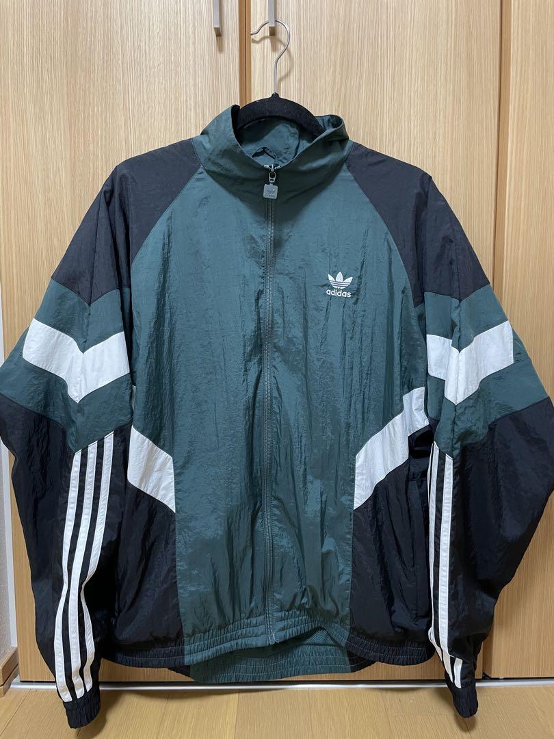 adidas ナイロンジャケット Lサイズ ダークグリーン