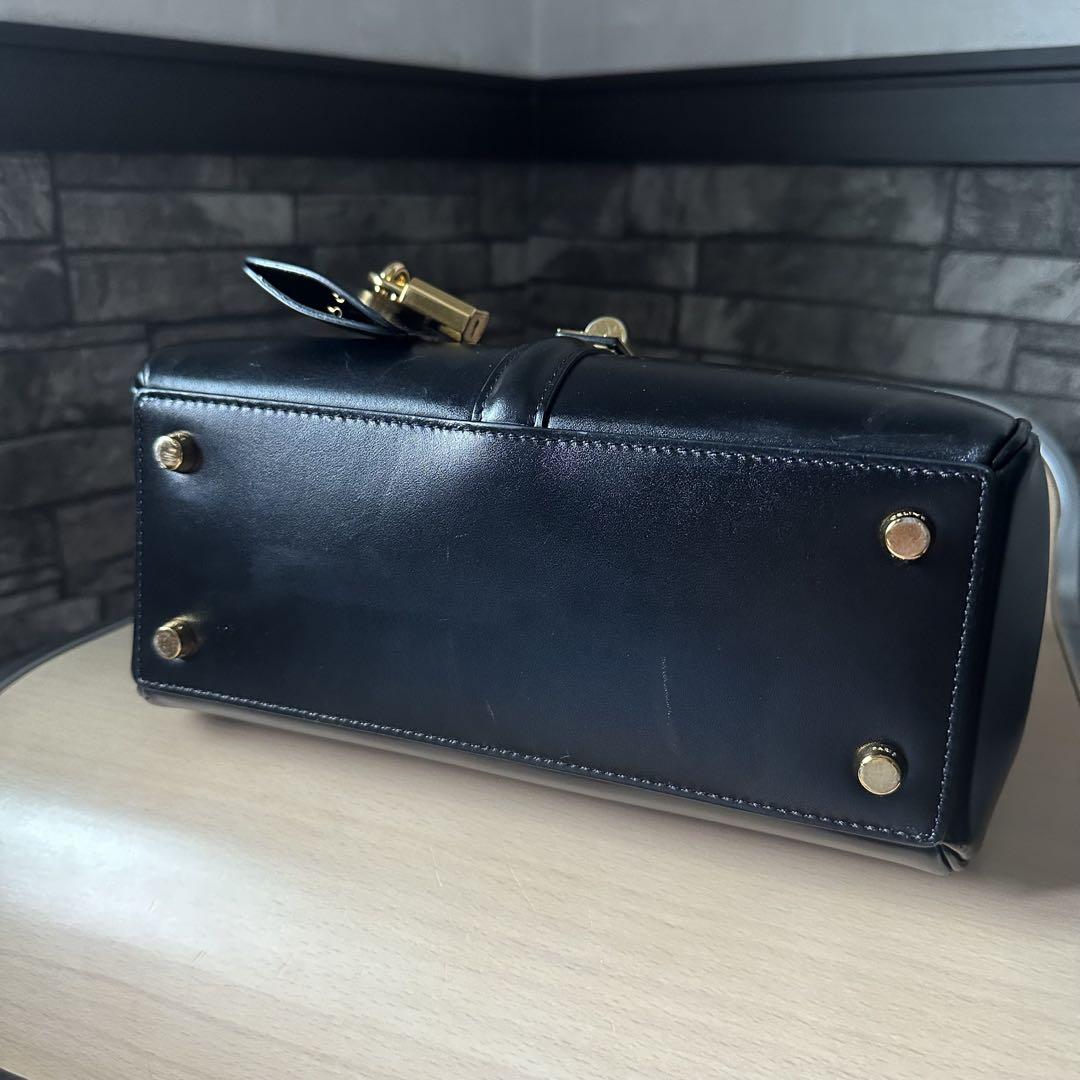 CELINE 16 セーズ バッグ スモール ブラック サテンドカーフスキン