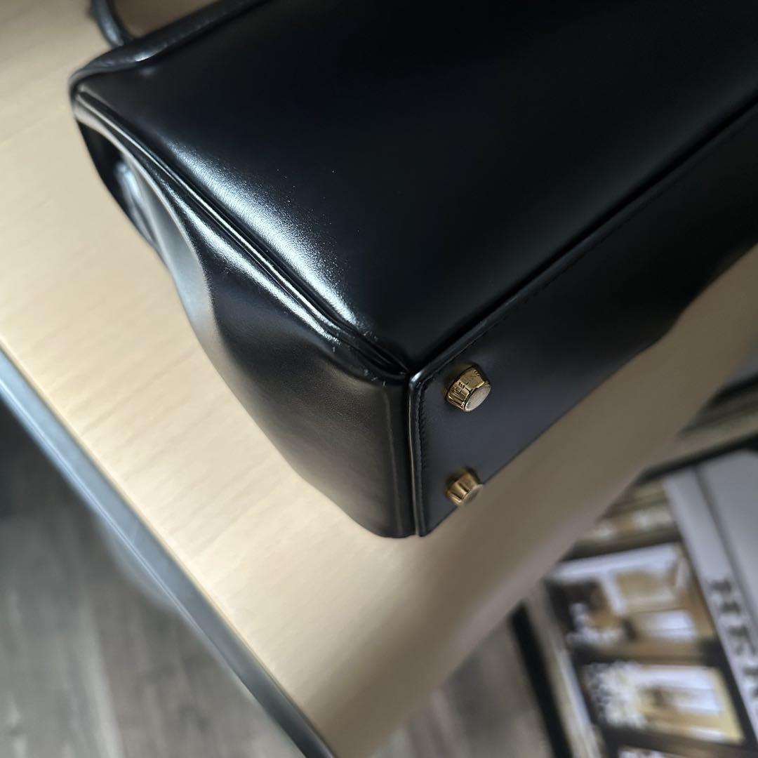 CELINE 16 セーズ バッグ スモール ブラック サテンドカーフスキン