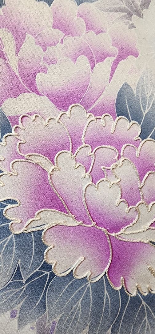 振袖着物リメイクワンピース正絹ウエストリボン付き着丈125センチ身幅60センチ