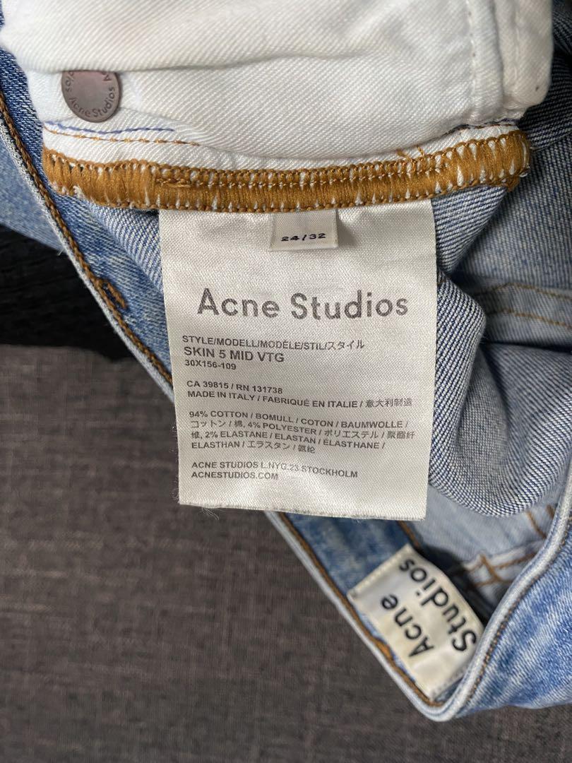 【新品未使用】AcneStudios ネイビー　スキニーデニム　24／32サイズ Acne Studios アクネ ACNE STUDIOS *デニムスキニーパンツ*28/32