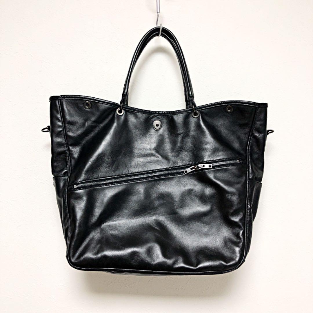 ラックレザ LUGGAGE トートバッグ 黒 pP7HA-m46968290522 LABEL 本革 ◌カバンのオ