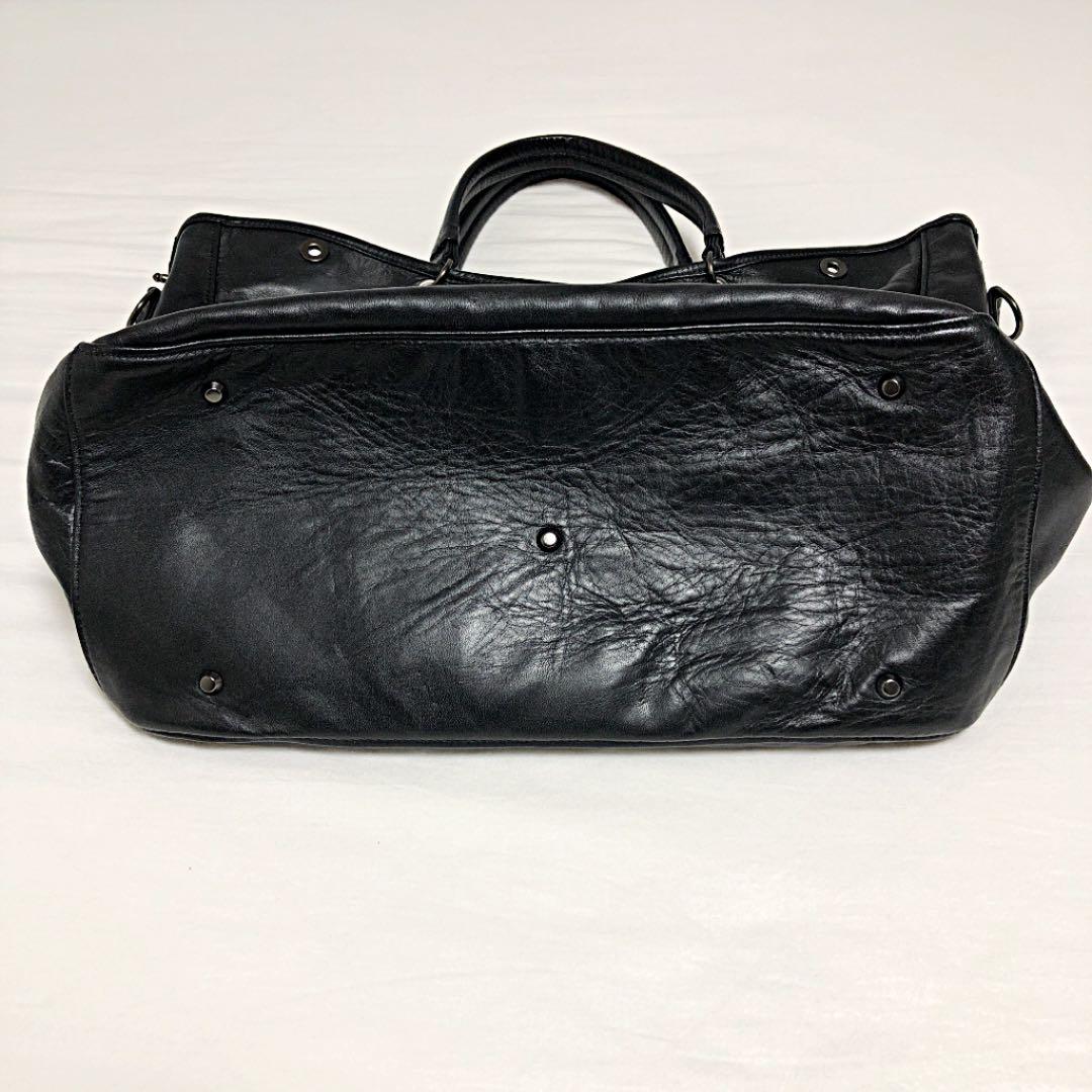 ラックレザ LUGGAGE トートバッグ 黒 pP7HA-m46968290522 LABEL 本革 ◌カバンのオ