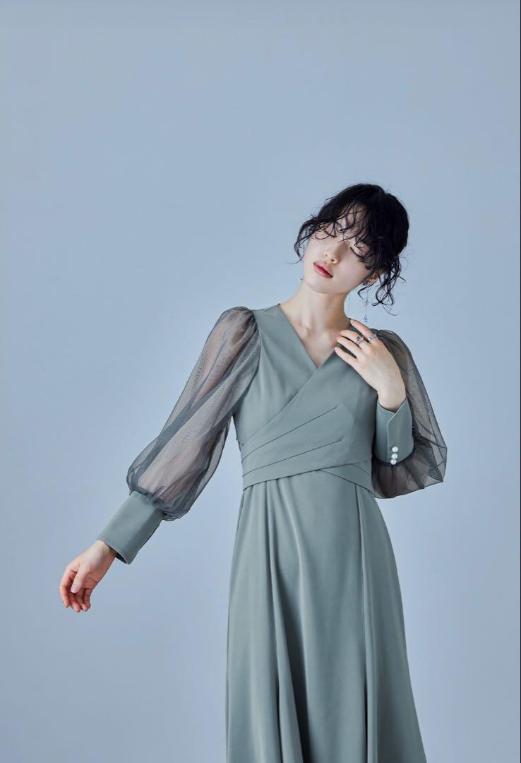 ☆新品☆iNFINE クロスデザインドレス 2wayドレス パール