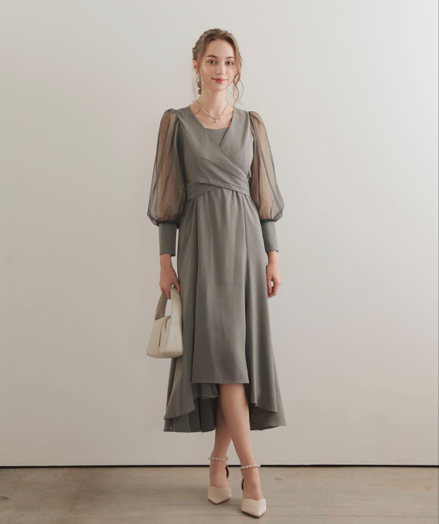 ☆新品☆iNFINE クロスデザインドレス 2wayドレス パール