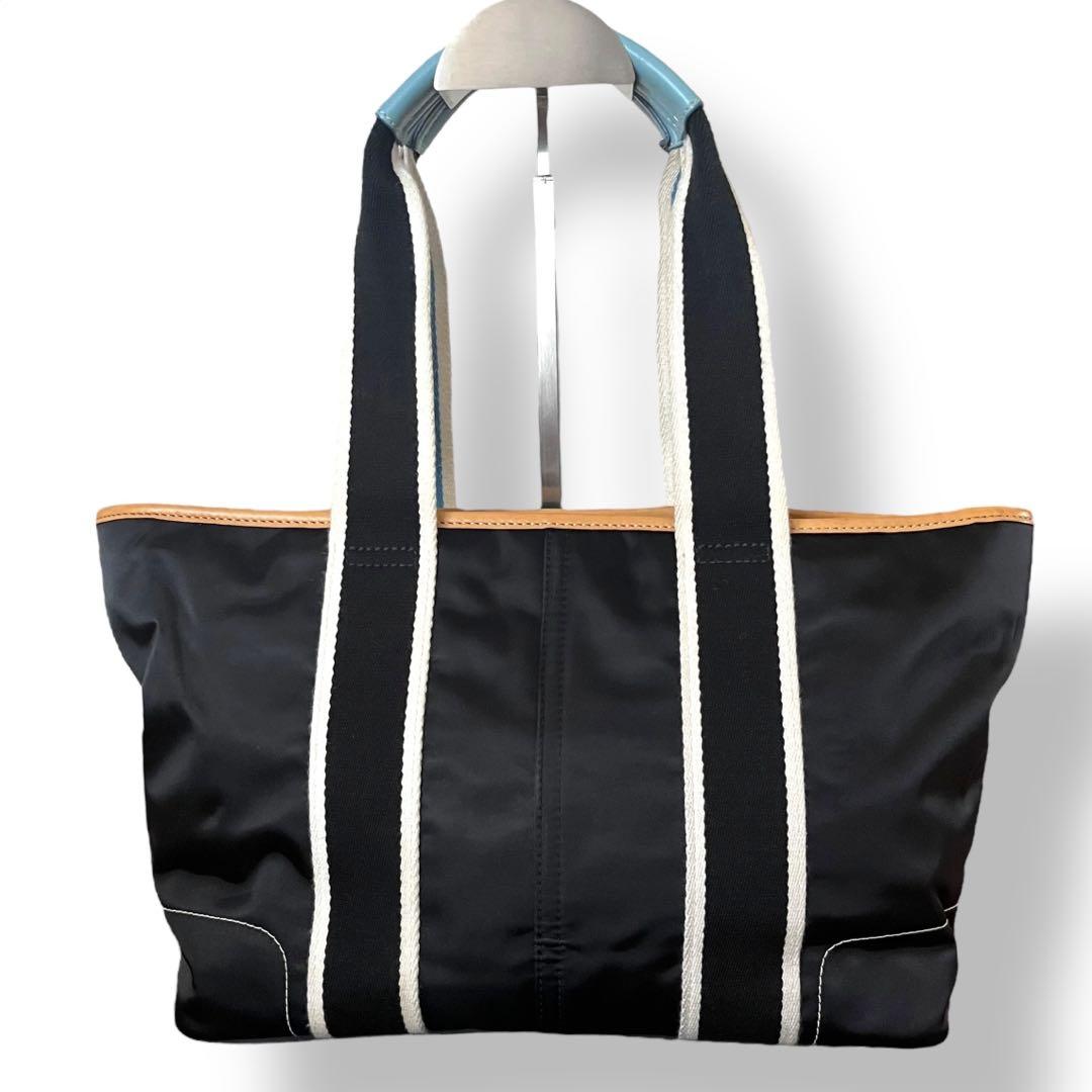 美品✨COACH コーチ トートバッグ ナイロン 肩掛け ブラック 袋