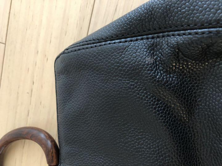 珍しい ヴィンテージ CHANEL シャネル ウッドハンドルバッグ