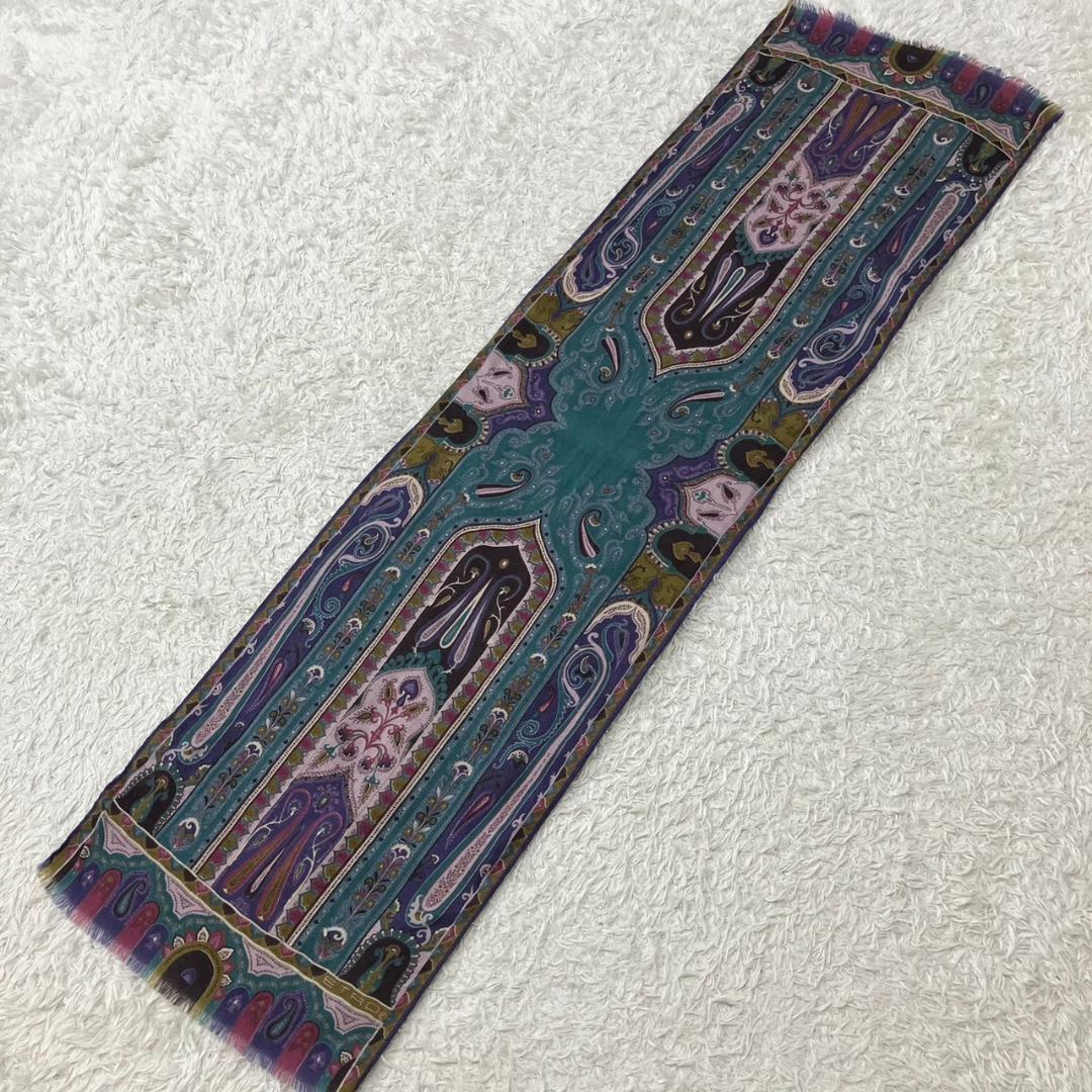 極美品✨ETRO エトロ ストール ショール カシミヤ シルク ペイズリー柄
