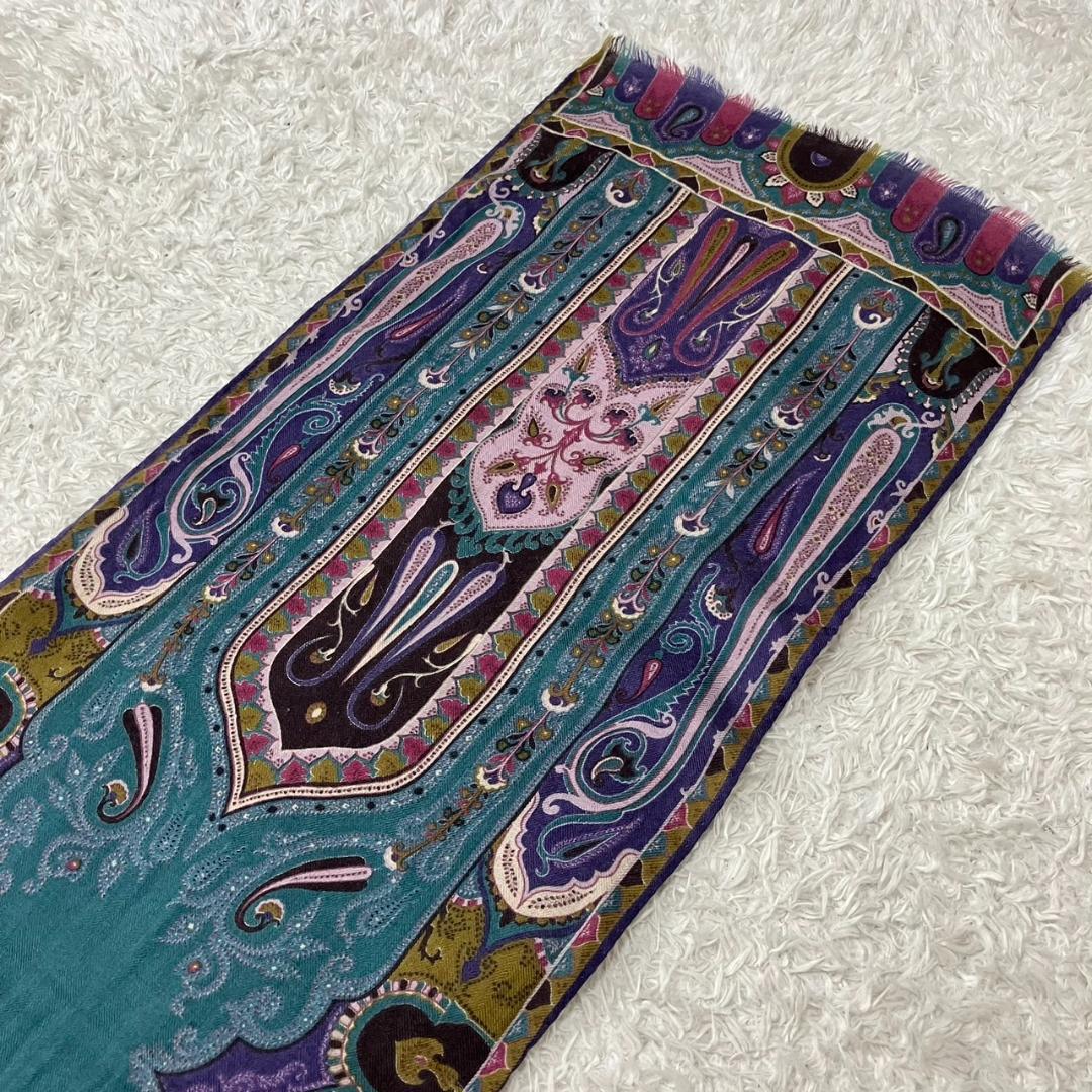 極美品✨ETRO エトロ ストール ショール カシミヤ シルク ペイズリー柄