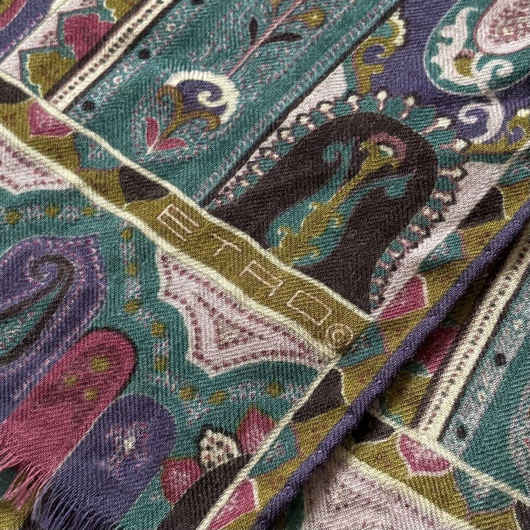 極美品✨ETRO エトロ ストール ショール カシミヤ シルク ペイズリー柄