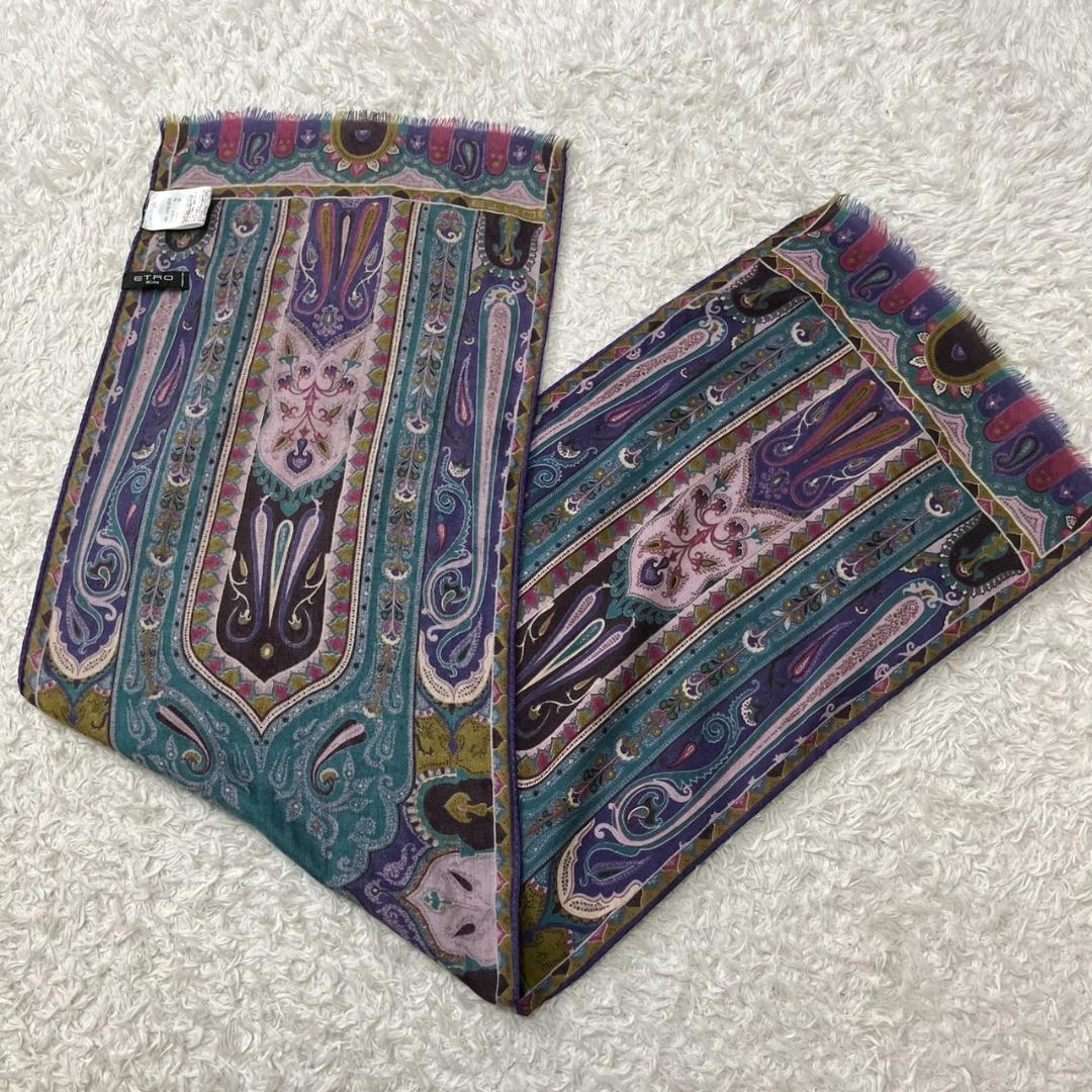 極美品✨ETRO エトロ ストール ショール カシミヤ シルク ペイズリー柄