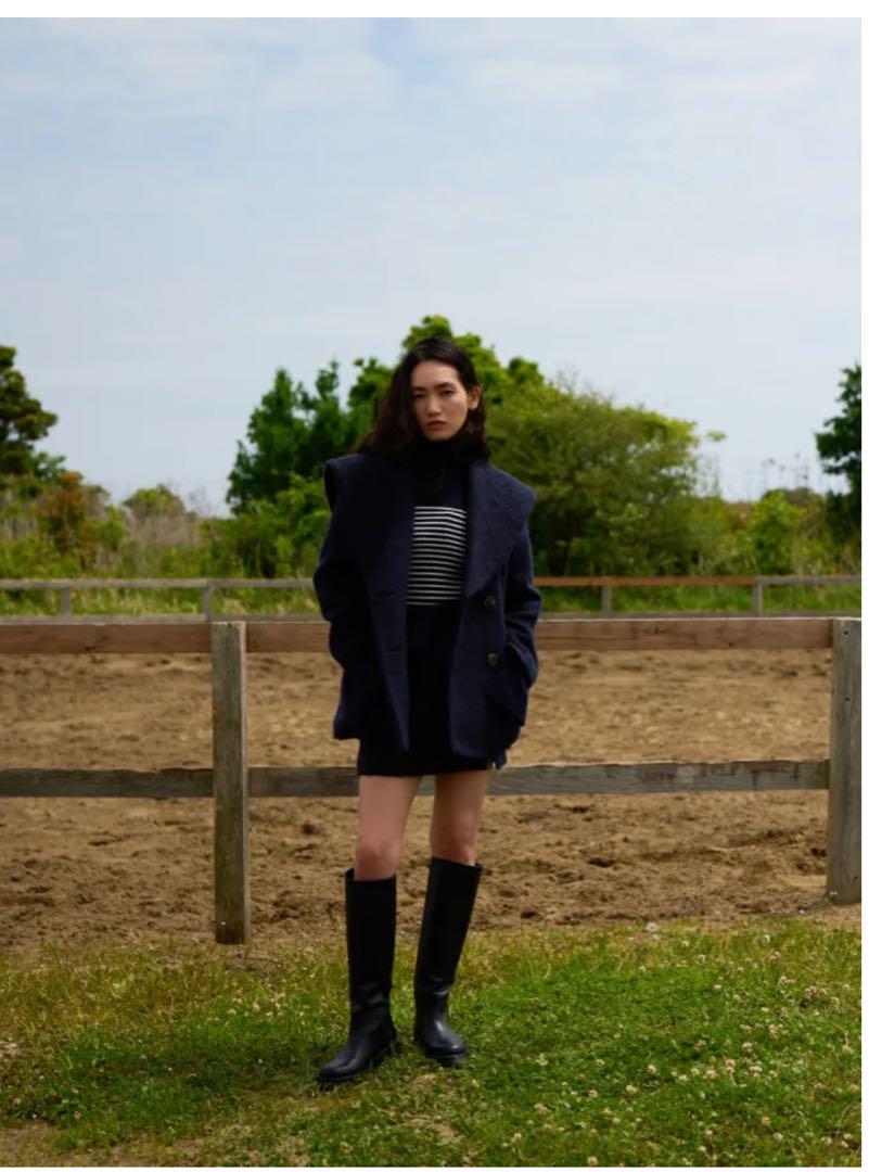 ジャケット・アウター ROSARYMOON Mohair Shaggy Short Coat