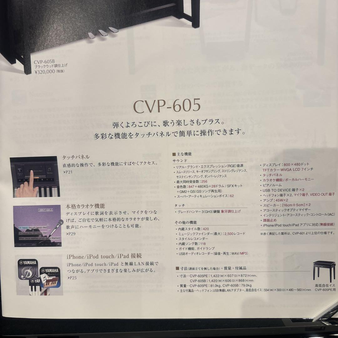 CVP-605PE 黒色艶出し