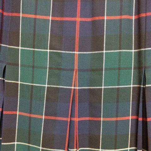 BURBERRY グリーンチェック 2V1S6-m46983976627 プリーツスカート 低価定番