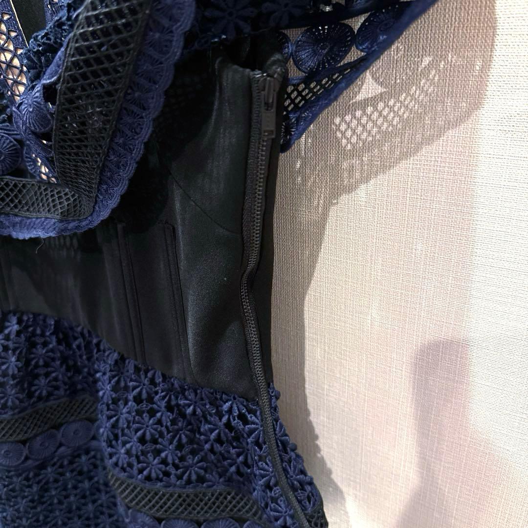 SELF PORTRAITセルフポートレイトワンピースレースフリルドレスUK8