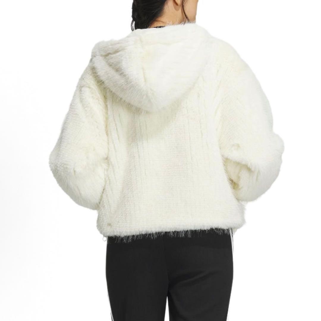 新品2XS Adidas レディース ボアジャケット ホワイト IX4225 新品2XS Adidas レディース ボアジャケット ホワイト IX4225