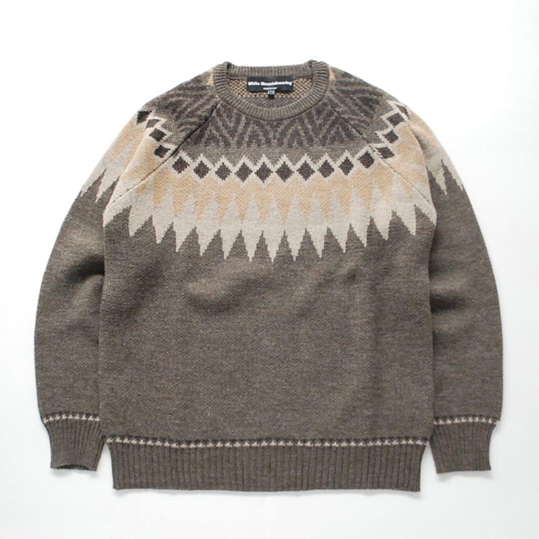 ホワイトマウンテニアリング Jacquard Nordic Round Neck