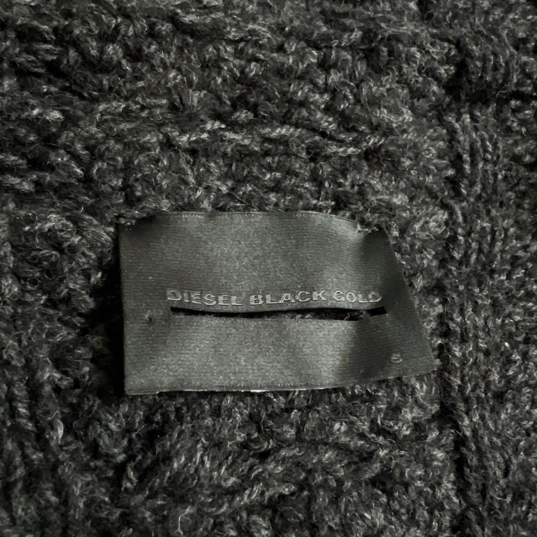 DIESEL BLACK GOLDローゲージニットパーカー　フード　ジップアップ