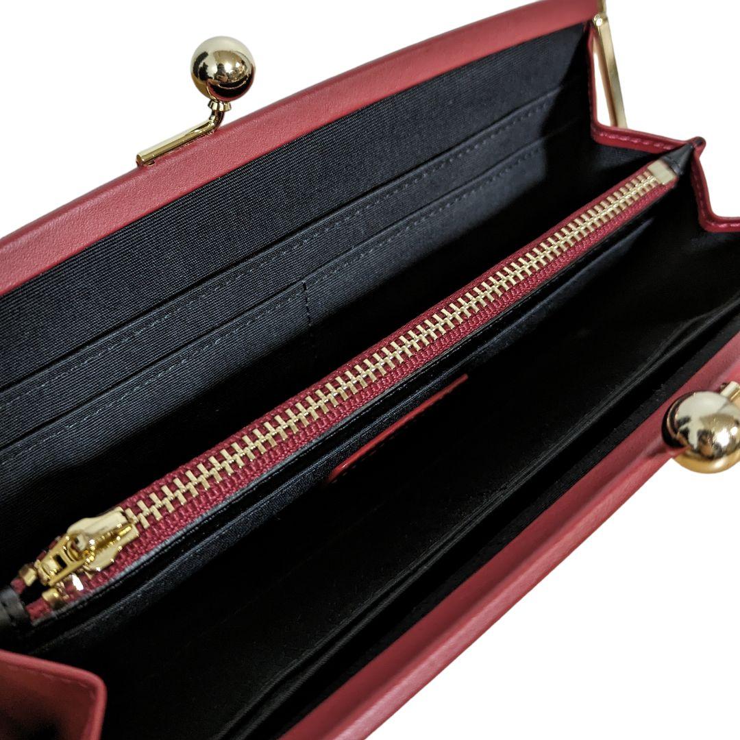 Paul Smith がま口長財布 本革 レザー レッド W02320 新品 Paul Smith - 【新品】ポールスミス がま口 長財布 PS レターズ
