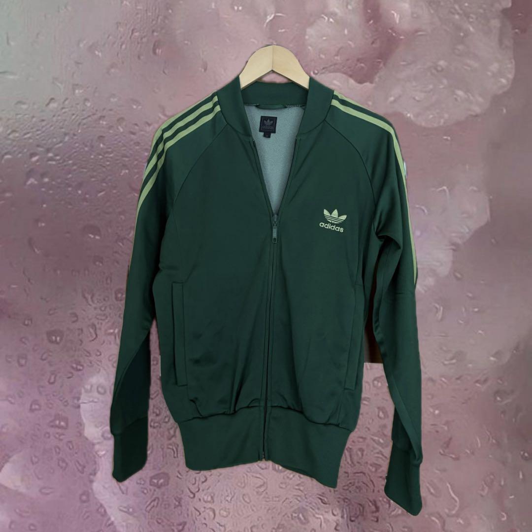 楽天 希少］adidas オリーブグリーン ジップアップジャージ - メルカリ トップス