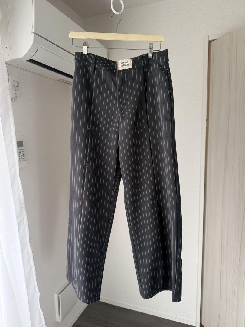 common gull products スラックス グレー ストライプ