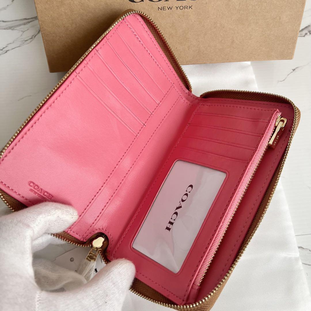 【限定販売】 週末限定価格】 COACH ジャカード ミディアム ID ジップ 二 小物