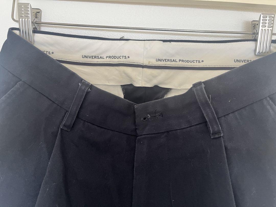 ユニバーサルプロダクツ　COTTON 1TUCK TROUSERS