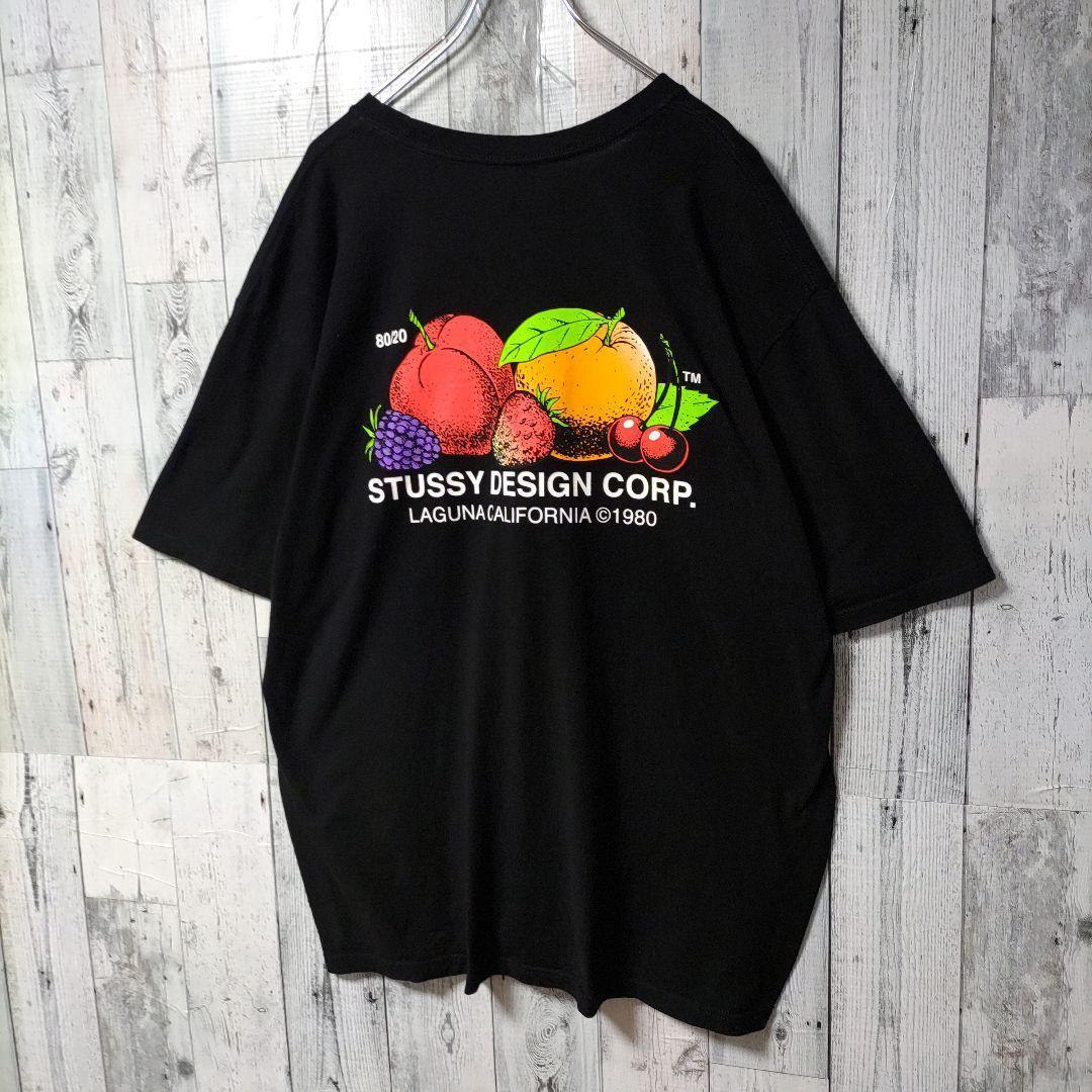 z18【人気Lサイズ】ステューシー♤ビッグロゴ　フルーツ　半袖Tシャツ　即完売