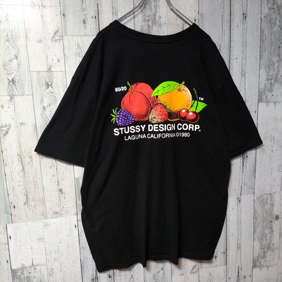 z18【人気Lサイズ】ステューシー♤ビッグロゴ　フルーツ　半袖Tシャツ　即完売