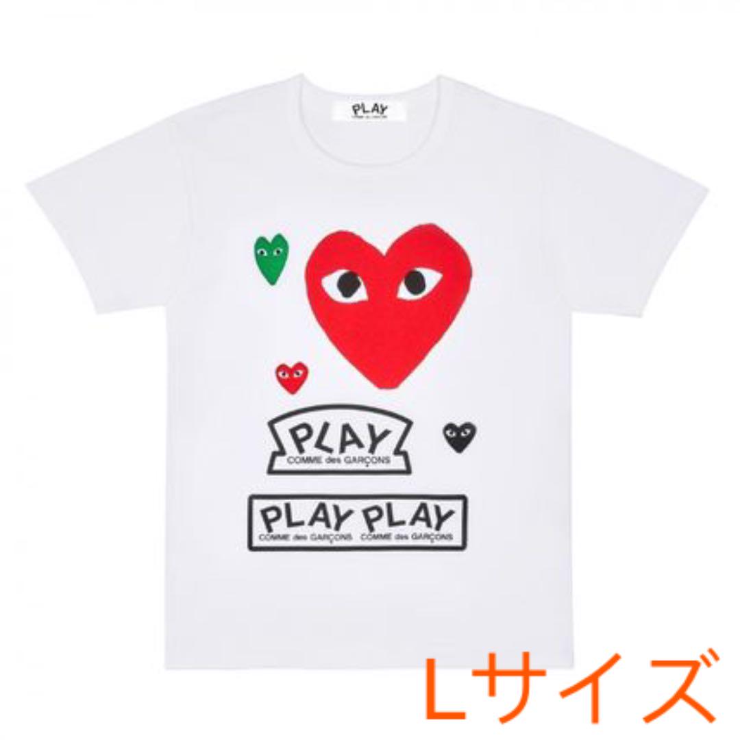 【即発】COMME des GARCONS 4ハートプリントTシャツ レディース