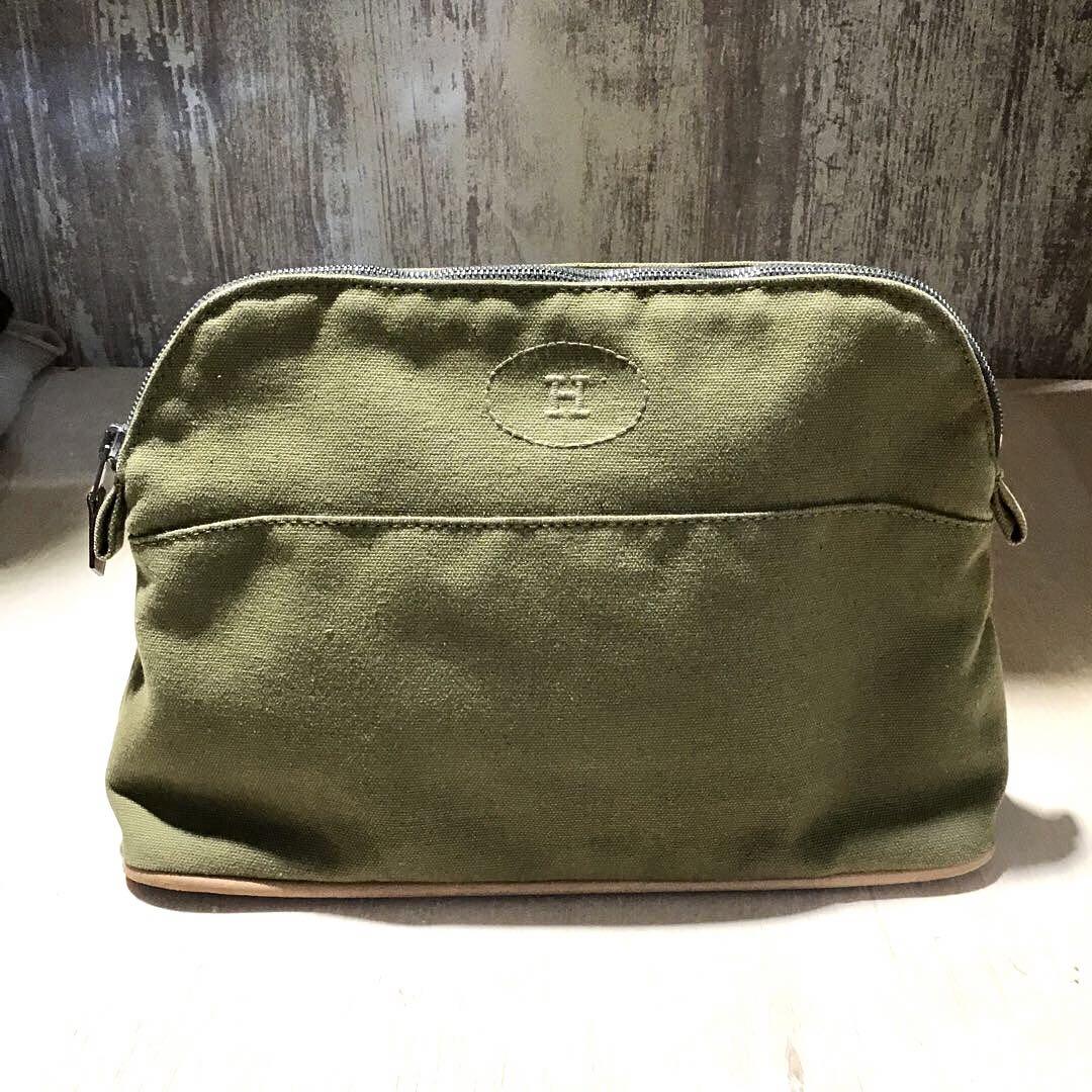 HERMES エルメス ボリードポーチ キャンバス ポーチ thefrenchstudio.co