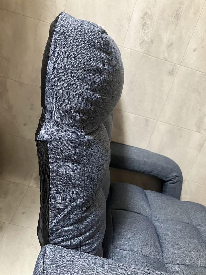 【美品】EMOOR エムール 肘付きオットマン座椅子