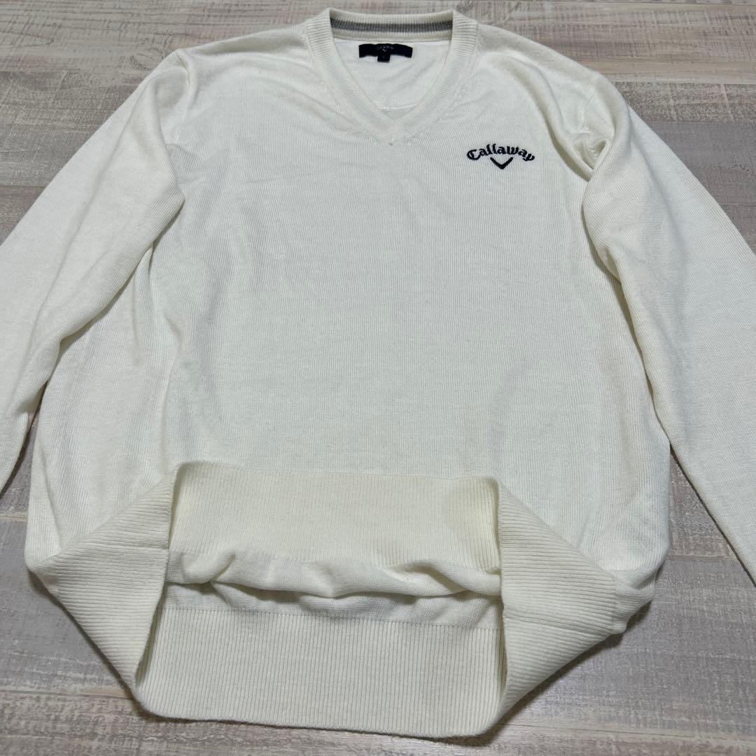 キャロウェイ★中厚手ストレッチ★ニット セーター【メンズ サイズL】