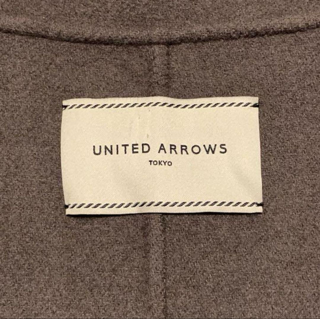ユナイテッドアローズ　UNITED ARROWSリバースタンドVノーカラーコート