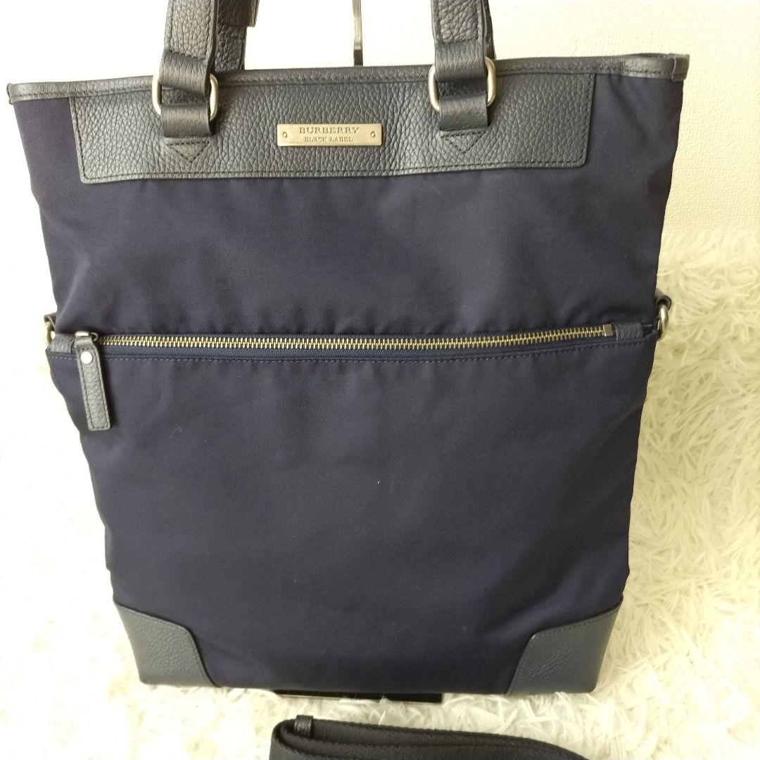 【希少】美品BURBERRYバーバリーブラックレーベル　トートバッグ BURBERRYブラックレーベル 黒 チェック柄 トートバッグ - メルカリ
