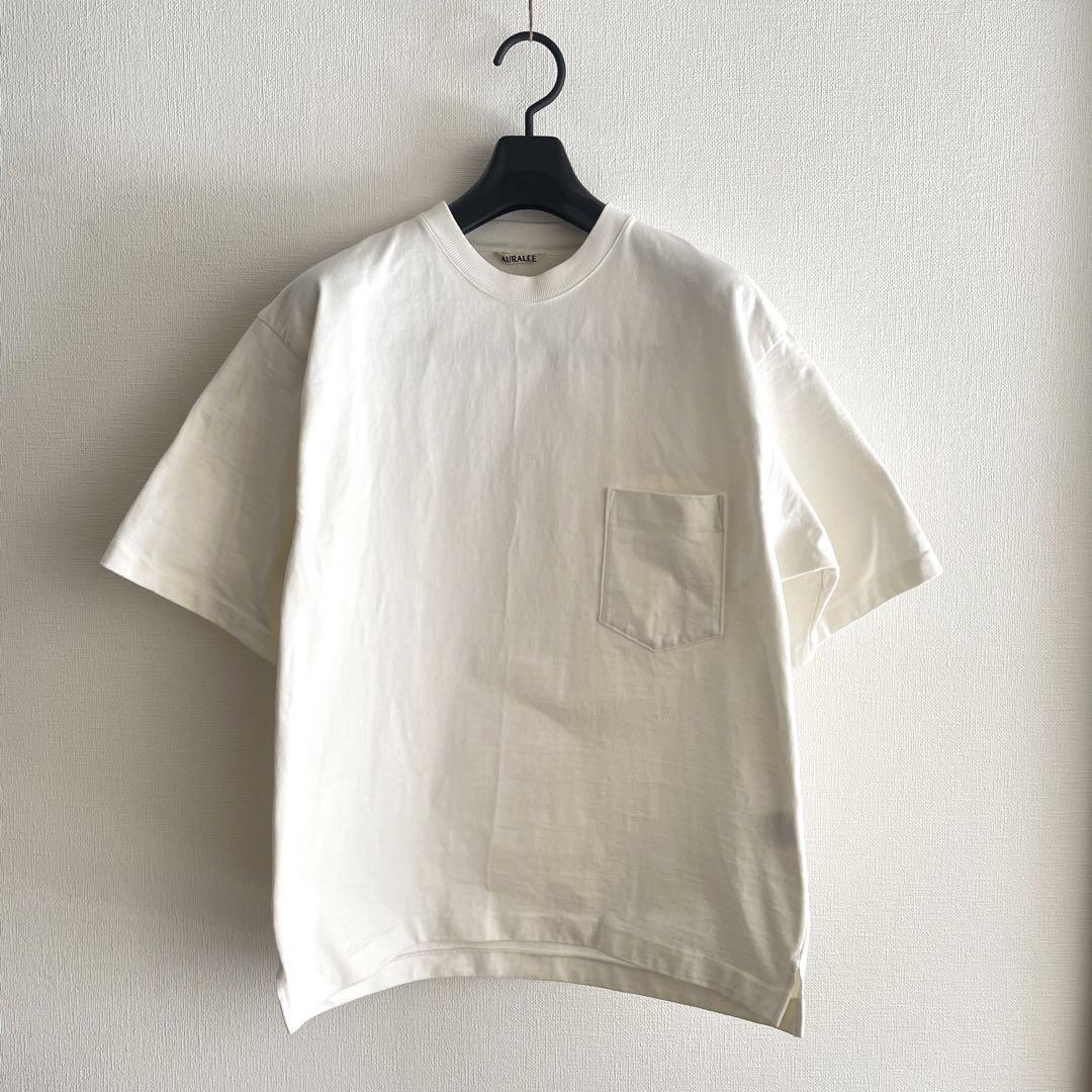 第一ネット AURALEE(オーラリー) STAND-UP TEE WHITE 白 サイズ3 トップス