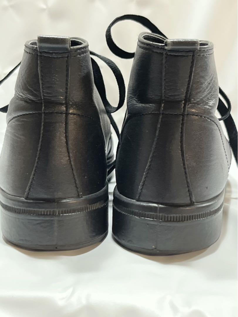 エコー　ecco ハイカットレザーシューズ　ブラック　23.5cm