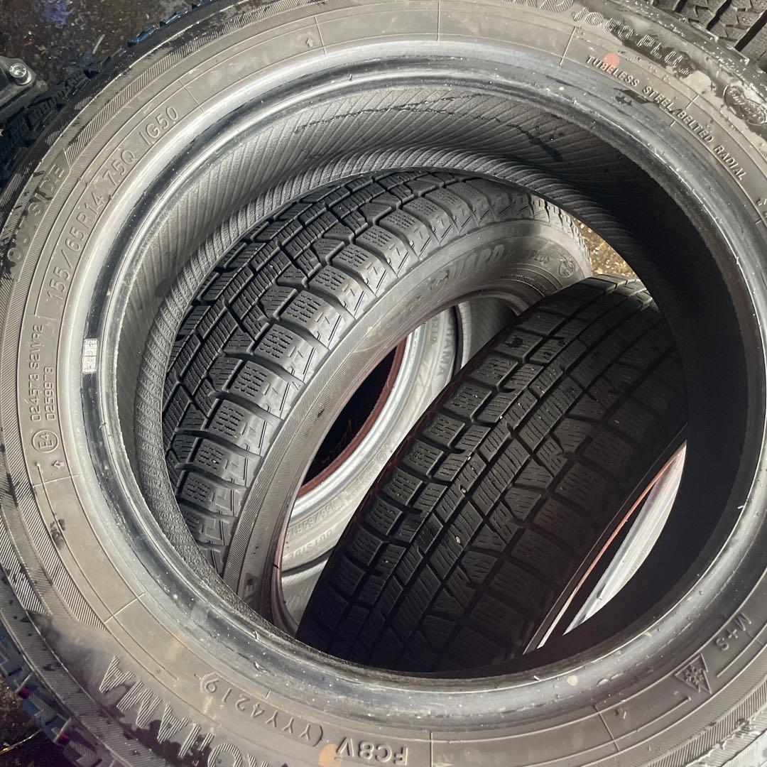 155/65R14 ヨコハマ アイスガードiG50 スダットレス 2019 【国内配送