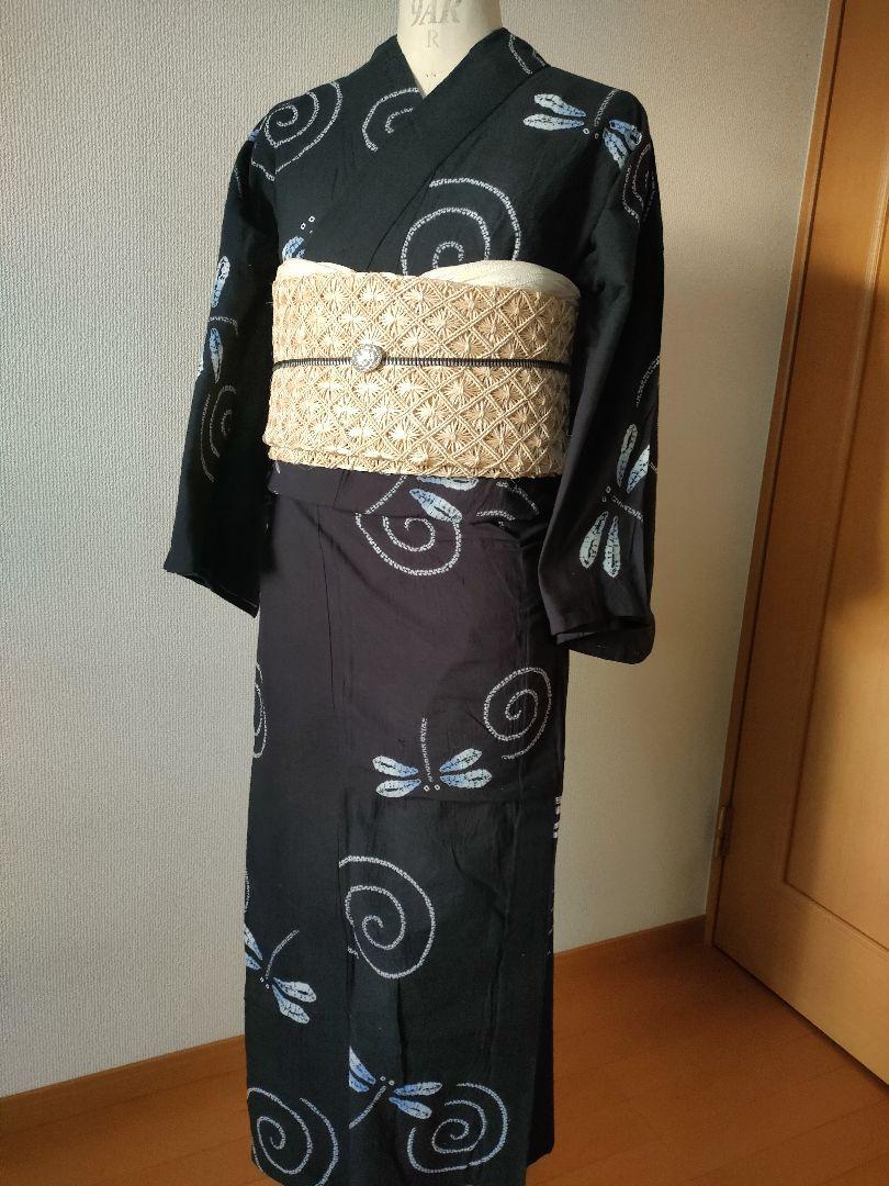 有松絞り*水色とんぼ柄*浴衣*新品*夏着物*単衣*洗える着物*しつけ付き*